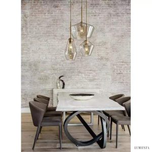 Nowoczesny szklany wisiorek w minimalistycznym stylu