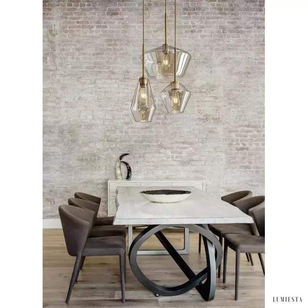 Nowoczesny szklany wisiorek w minimalistycznym stylu