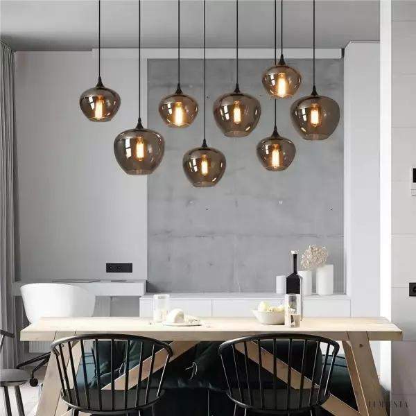 Klasyczna szklana lampa wisząca Lino w eleganckim stylu