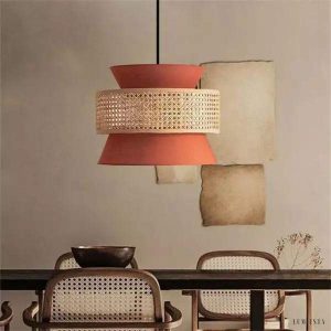 image_6-267.jpg Rattanowa Lampa Wisząca Retro z Kształtem Stożka