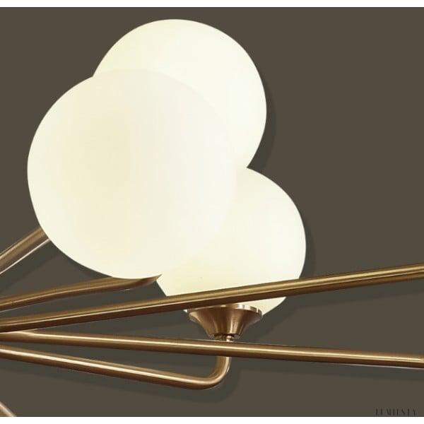 Luksusowy żyrandol szklany w kształcie kuli złoty