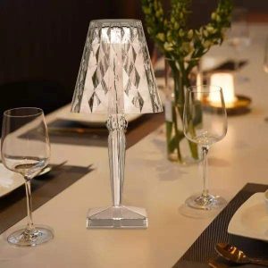 Elegancka lampka stołowa LED w stylu barokowym z akumulatorem