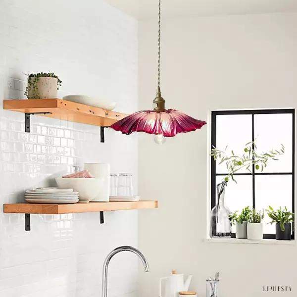 image_6-42.jpg Szklana lampa wisząca retro Lotus z przezroczystym kloszem