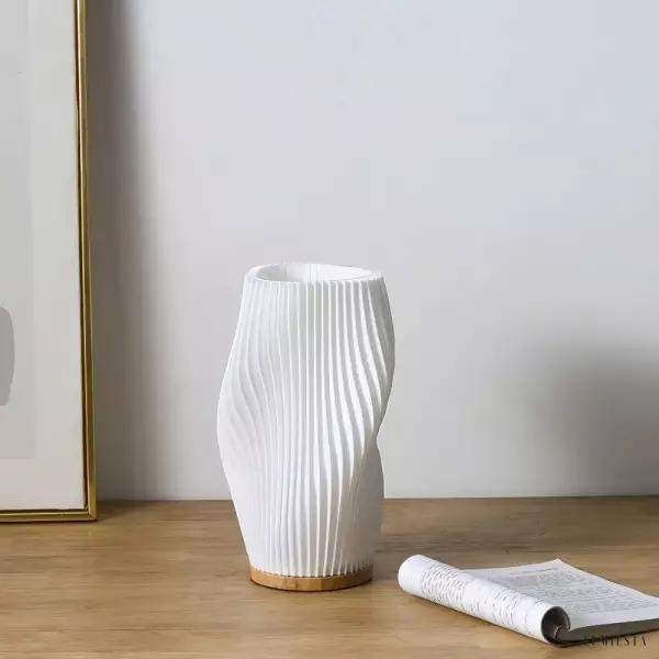 Nowoczesna lampka nocna z 3D wydruku elegancki styl minimalistyczny