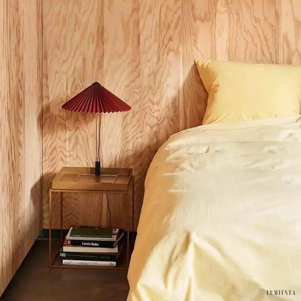 Lampka stołowa Matin z plisowanym kloszem w różnych kolorach