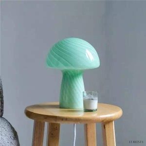 image_6-508.jpg Nowoczesna lampa stołowa w kształcie grzyba z kolorowym kloszem