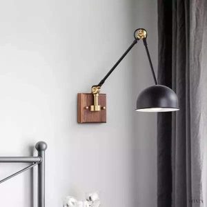 Lampa ścienna w stylu japońskim z regulowanym ramieniem