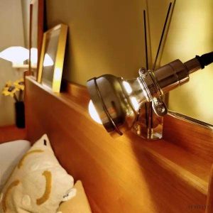 Lampka retro industrialna z klipsem regulowana wysokość