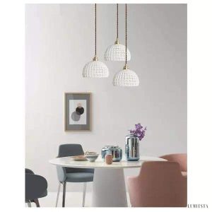 Nowoczesna ceramiczna lampa wisząca w owalnym kształcie