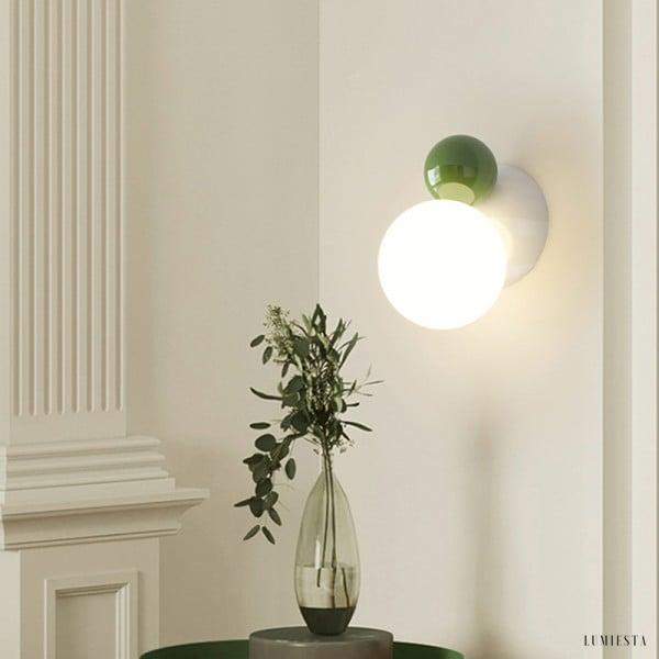 Lampa ścienna akrylowa kulista w stylu skandynawskim