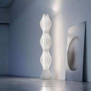 Modern LED floor lamp with wavy pattern 173 cm