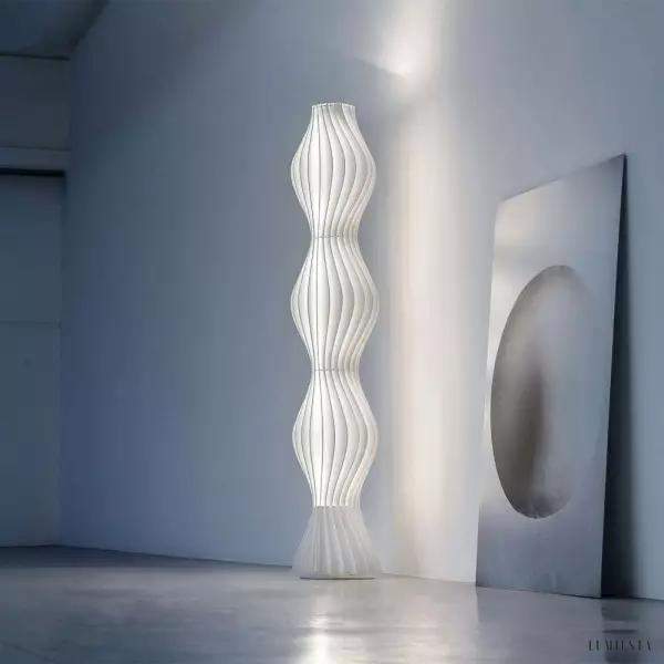 Modern LED floor lamp with wavy pattern 173 cm