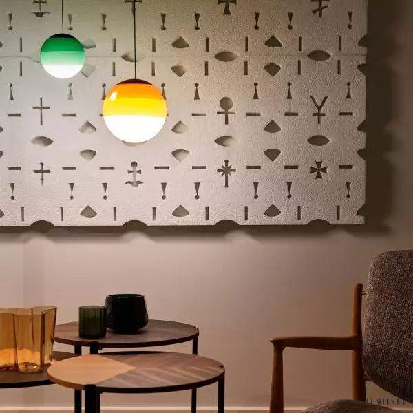 Lampa Wisząca Dipping witrażowa z unikalnym kloszem