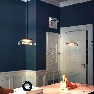 Classic glass pendant lamp in a minimalist style
