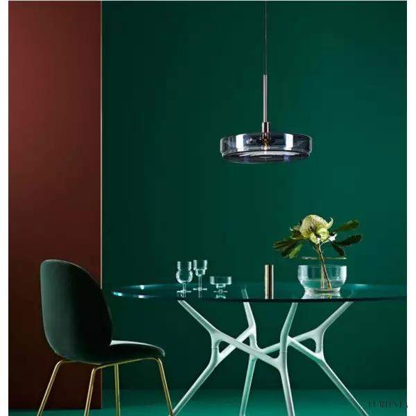 Dark blue glass pendant lamp modern design