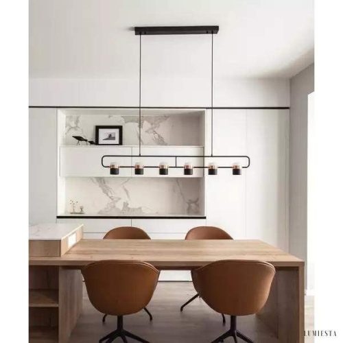 Lampa wisząca LED Slim w stylu art deco z regulowanym kloszem