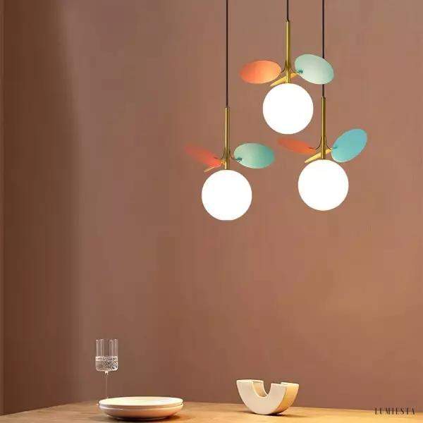 image_7-157.jpg Wielokolorowa lampa wisząca szklana kula w designie liścia