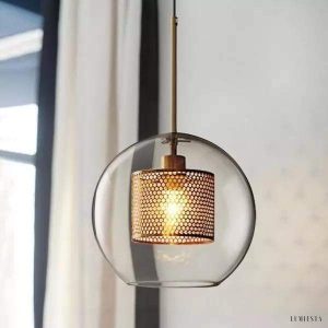 Wind glass pendant lamp in modern style