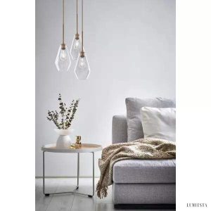 Nowoczesny szklany wisiorek w minimalistycznym stylu