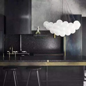 Savon - Żyrandol białe kule szklane - nowoczesny styl i elegancja - Ø40/60/80cm