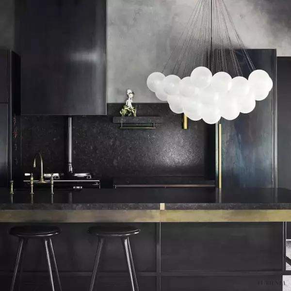 Savon - Żyrandol białe kule szklane - nowoczesny styl i elegancja - Ø40/60/80cm