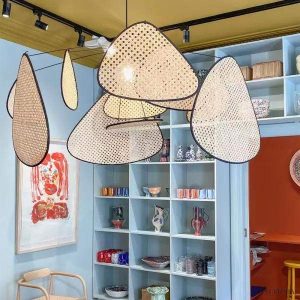 Lampa wisząca Pala w stylu nowoczesnym z rattanu