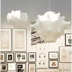 Lampa wisząca Terra w kształcie dmuchawca biała