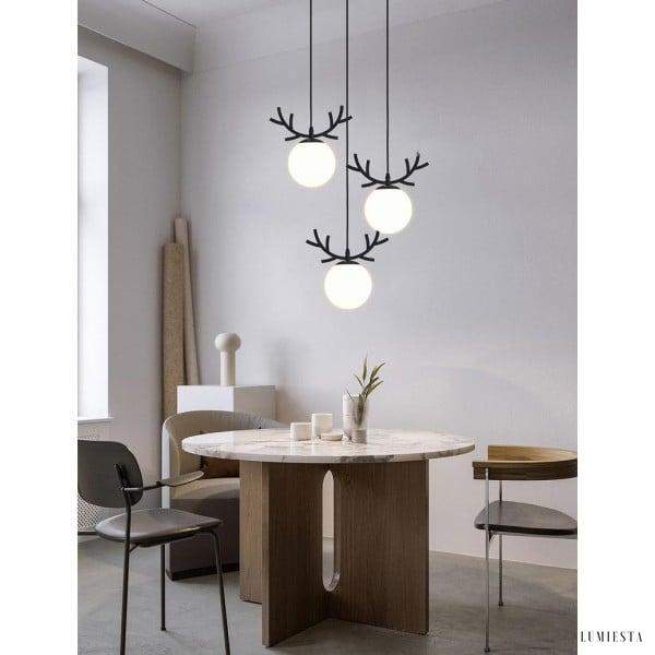 Lampa sufitowa Nordic z trzema kulami w stylu skandynawskim