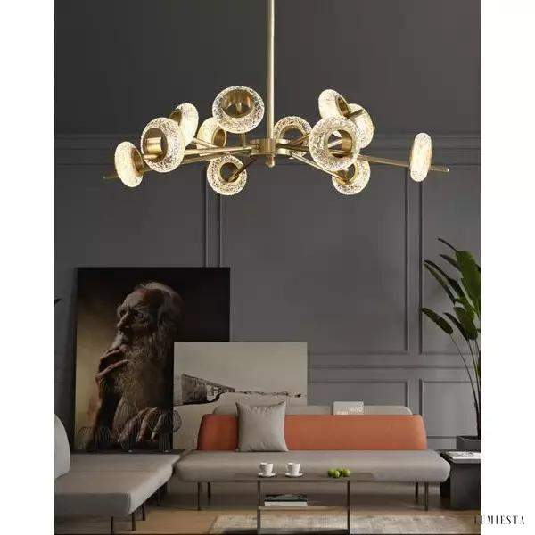 Lampa sufitowa LED z kryształowymi elementami w stylu nowoczesnym