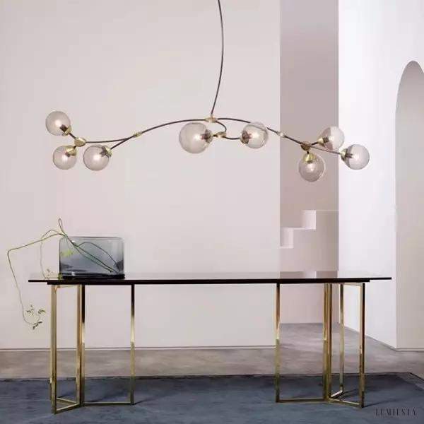 Lampa wisząca Ivy w egzotycznym stylu z dmuchanego szkła