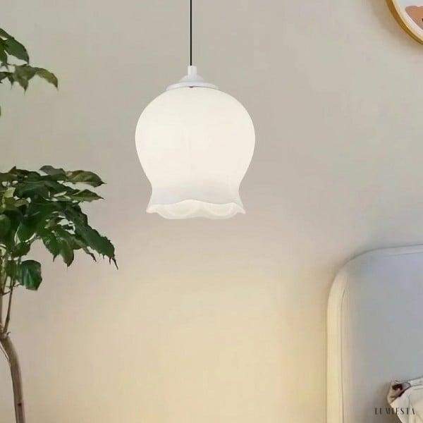 Glass Pendant Lamp Flower Bud in the Shape of a Flower