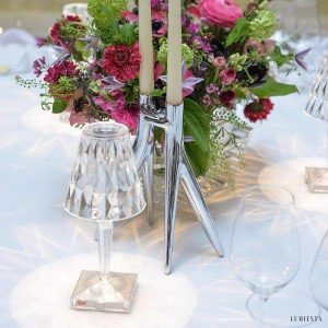 Elegancka lampka stołowa LED w stylu barokowym z akumulatorem