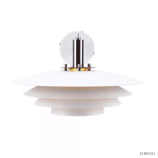 Lampa ścienna Nordlux Bretagne - biały metalowy klosz i smukłe ramię