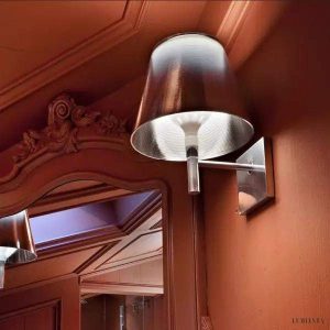 Lampa ścienna KTribe W metalowa z abażurem w stylu nowoczesnym