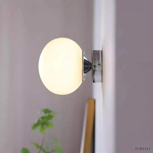 Lampa ścienna kulista ze szkła w stylu Bauhaus