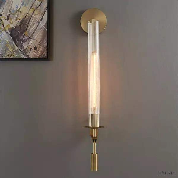 Lampa ścienna Fontanelle w stylu nowoczesnym z brązu