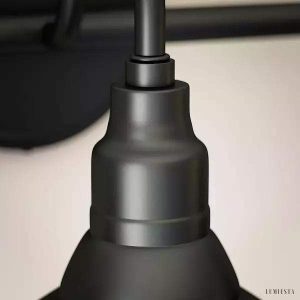 Lampy ścienne trzy punkty czarna metalowa lampa przemysłowa