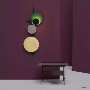 Lampka ścienna Planet minimalistyczny design z metalowymi dyskami