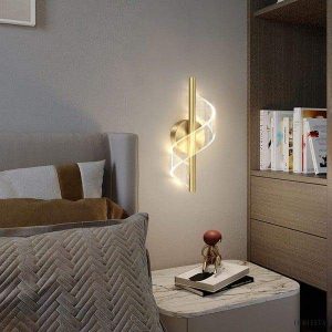 Nowoczesna lampka ścienna LED Spiral z luksusowymi krzywymi