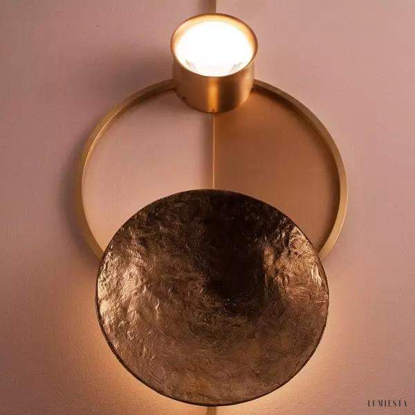 Lampa ścienna Gioielli w stylu nowoczesnym z metalową dekoracją