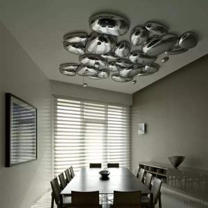 Skydro ceiling lamp with chrome accents 110 cm