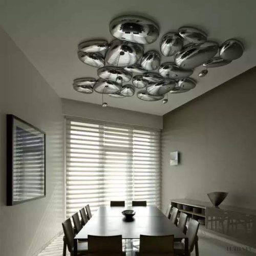 Lampa sufitowa Skydro z chromowanymi akcentami 110 cm