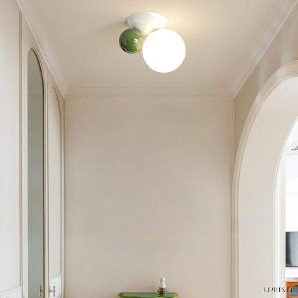 Lampa ścienna akrylowa kulista w stylu skandynawskim