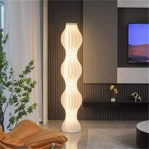 Modern LED floor lamp with wavy pattern 173 cm