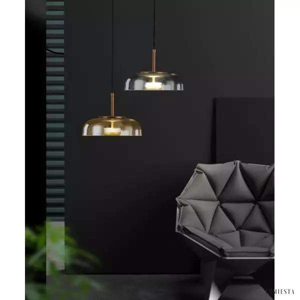 Classic glass pendant lamp in a minimalist style