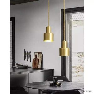 Mosiężna lampa wisząca stylowa elegancja do wnętrza