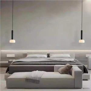 Nowoczesna włoska lampa wisząca minimalistyczna z kloszem szklanym