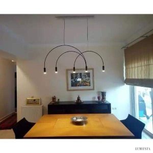 Min elegant LED pendant lamp with arched arms