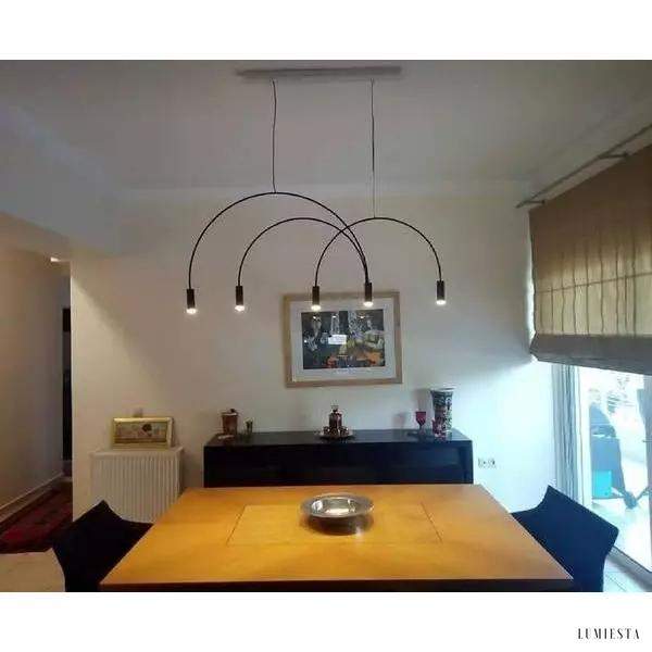 Min elegant LED pendant lamp with arched arms