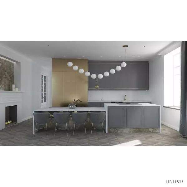 Lampa wisząca LED w stylu biżuterii z szklanymi kulami